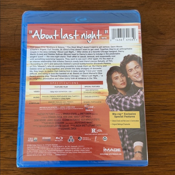 St. Elmo's Fire/About Last Night Blu-ray Discs-Brand New and Sealed - Picture 5 of 5